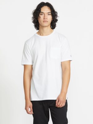 Men's Solid Short Sleeve Shirt Pocket Tee